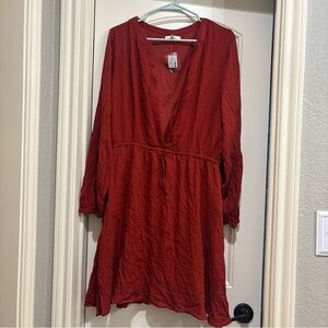 Maurice’s women’s size XL rust long sleeve dress NWT